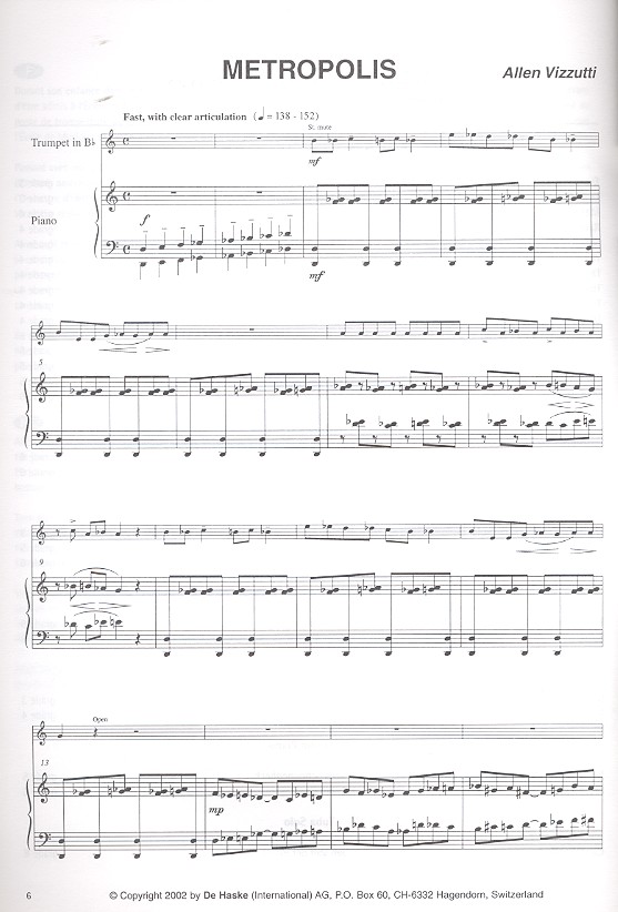 Metropolis for trumpet and piano