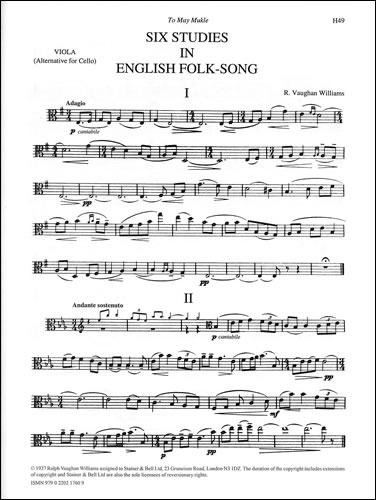 6 Studies in English Folk Song