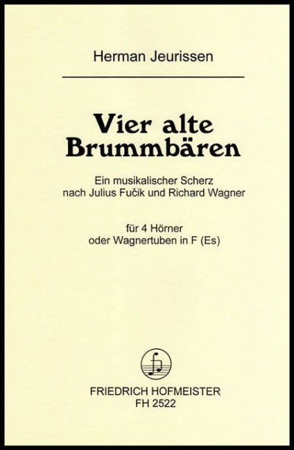 4 alte Brummbären für 4 Hörner