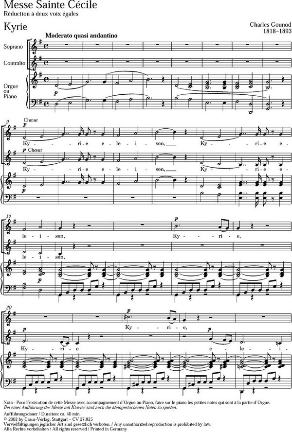 Messe Sainte Cécile für