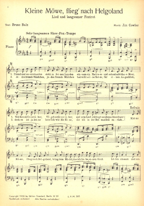 Die Grete übt den ganzen Tag Klavier  und  Kleine Möwe, flieg' nach Helgoland  