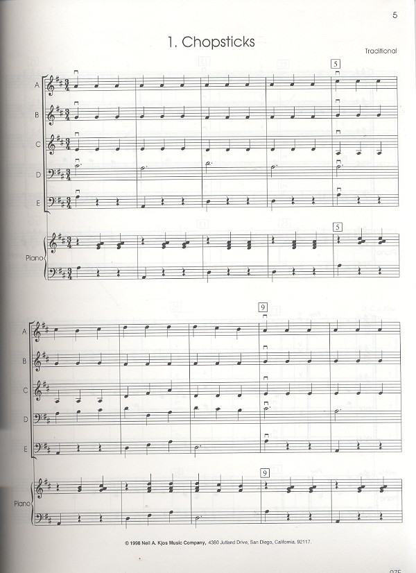 Primo Encores conductor score