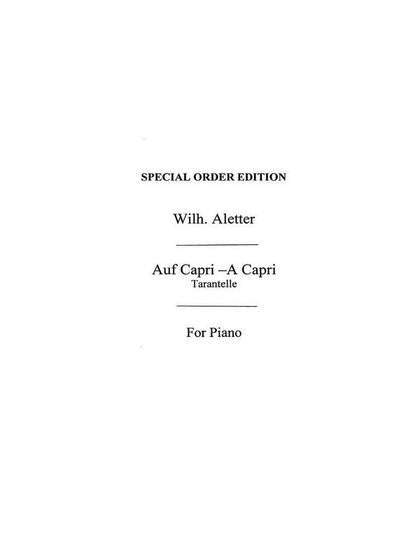 Auf Capri Tarantelle für Klavier