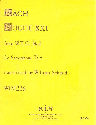 Fugue no.21 from the well-tempered