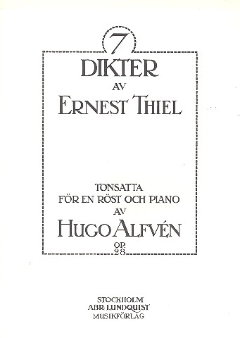 7 dikter av Ernest Thiel op.28