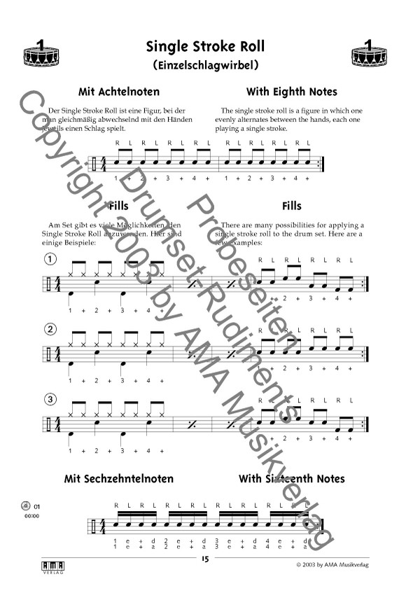 Drumset-Rudiments (+CD, dt/en)