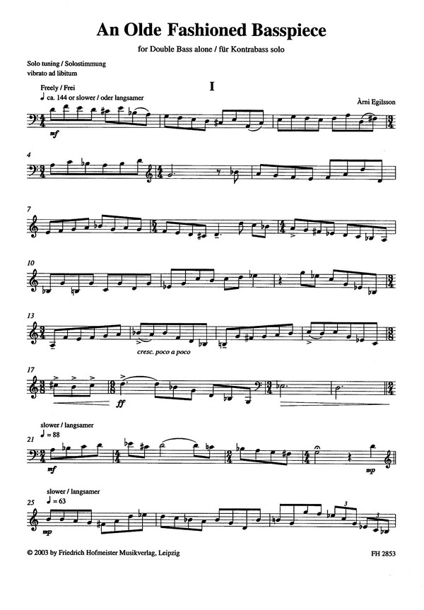 An olde fashioned Basspiece