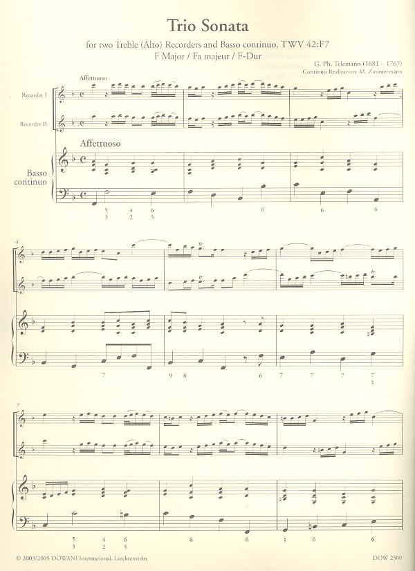 Sonate F-Dur TWV42:f7 (+CD)