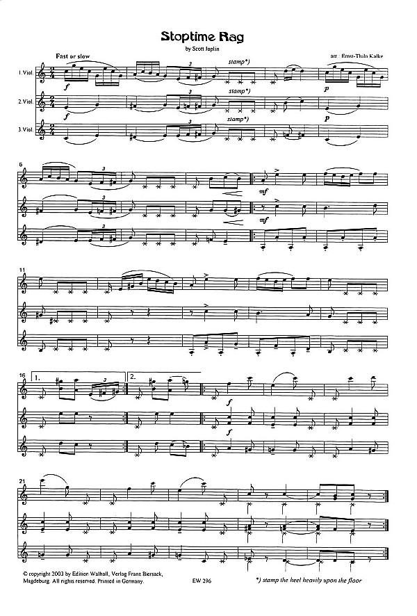 Ragtime Waltz et cetera