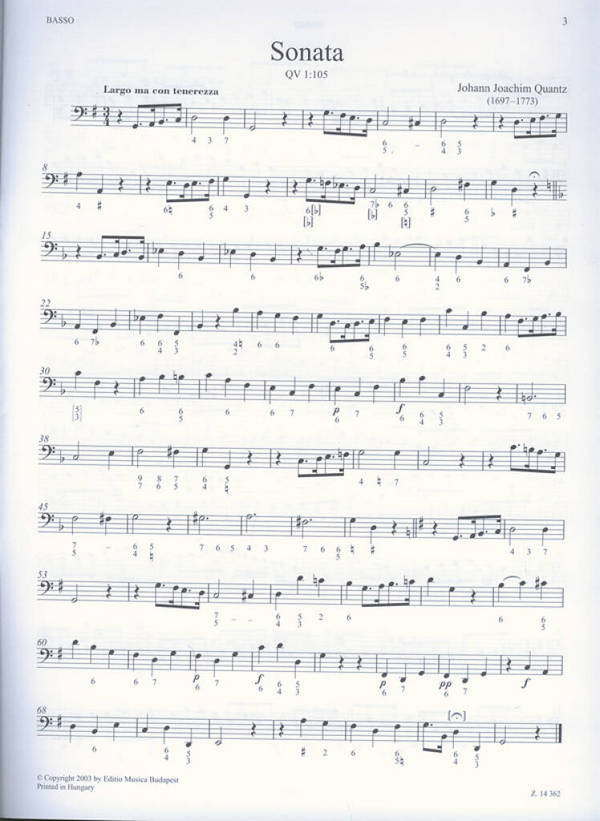 5 Sonaten für Flöte und Bc