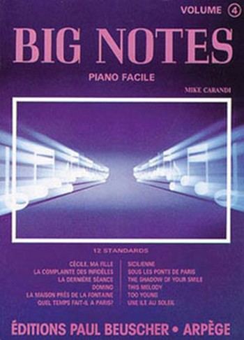 Big Notes vol.4: piano facile