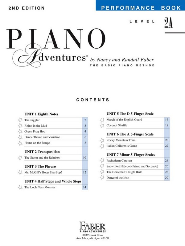 Piano Adventures Level 2a