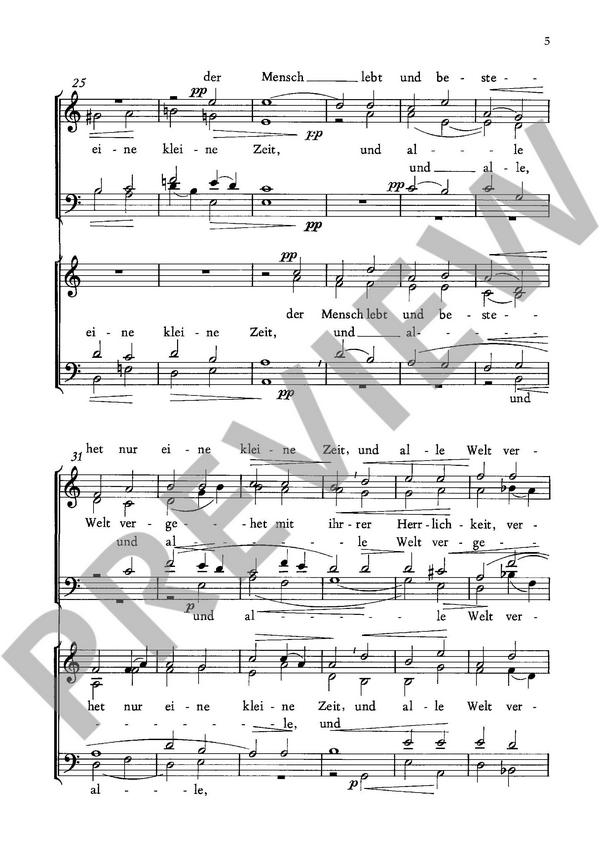 Der Mensch lebt und besteht nur eine kleine Zeit