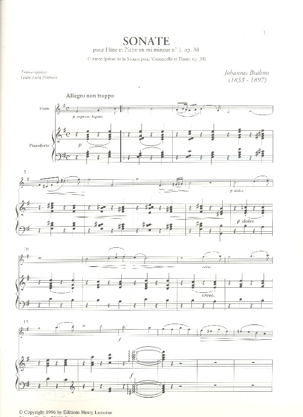 Sonate mi mineur no.1