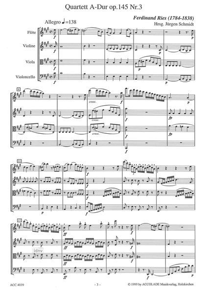 Quartett A-Dur op.145,3