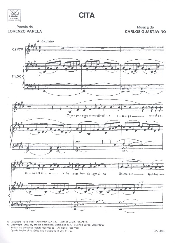 Cita para canto y piano