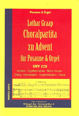 Choralpartitur zu Advent GWV229