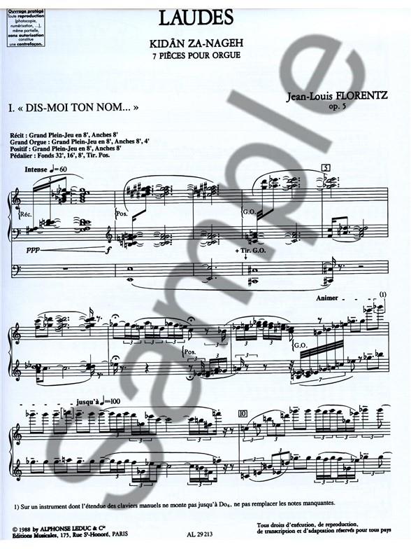 Laudes op.5 7 pièces