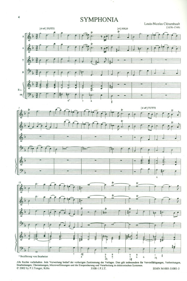 Symphonia für 4 oder 5