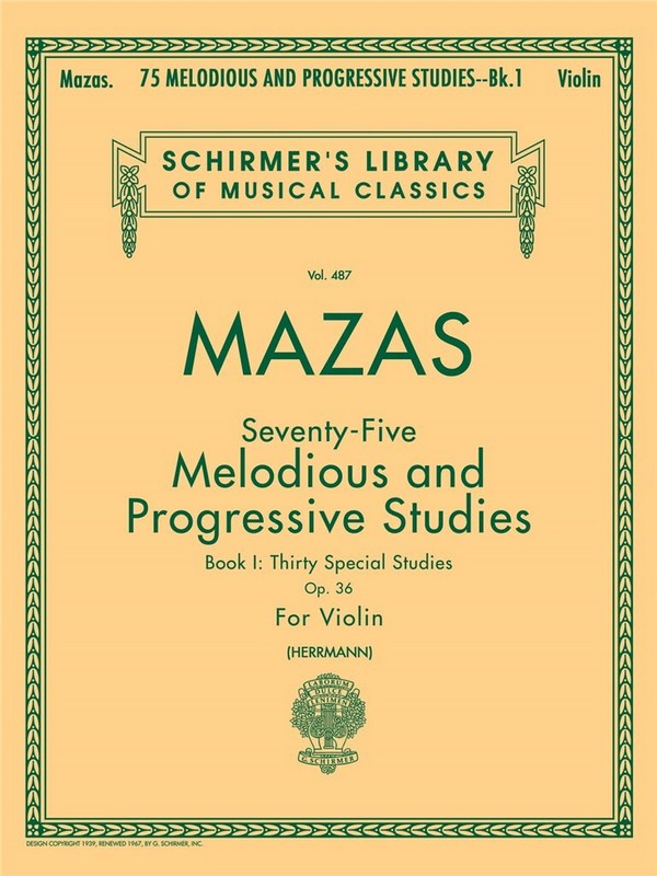 75 melodious and progressive studies op.36 vol. 1