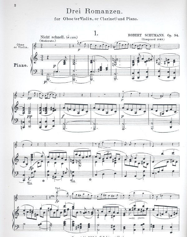 3 Romances op.94 for