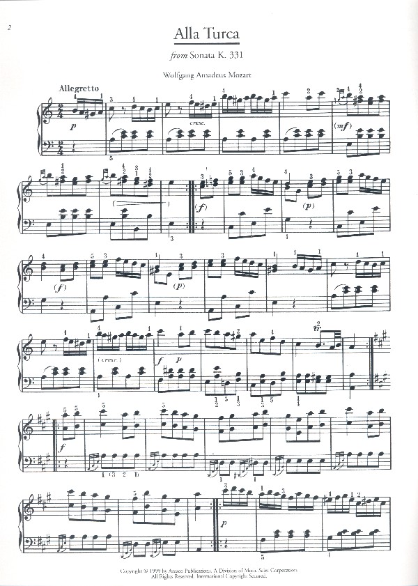 Alla Turca from Sonata KV331 (+CD)