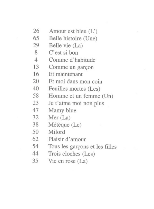 Chansons francaises: