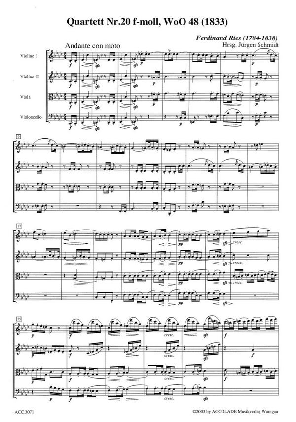 Streichquartett f-Moll WoO48