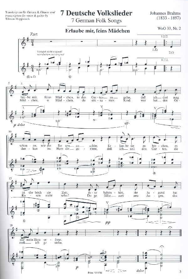 7 deutsche Volkslieder