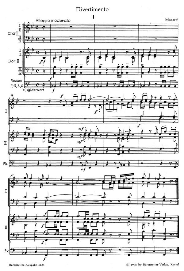 Divertimenti der Klassik von Mozart