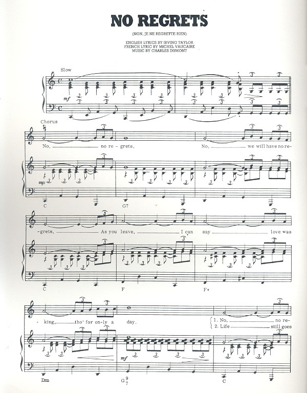 No Regrets: Einzelausgabe