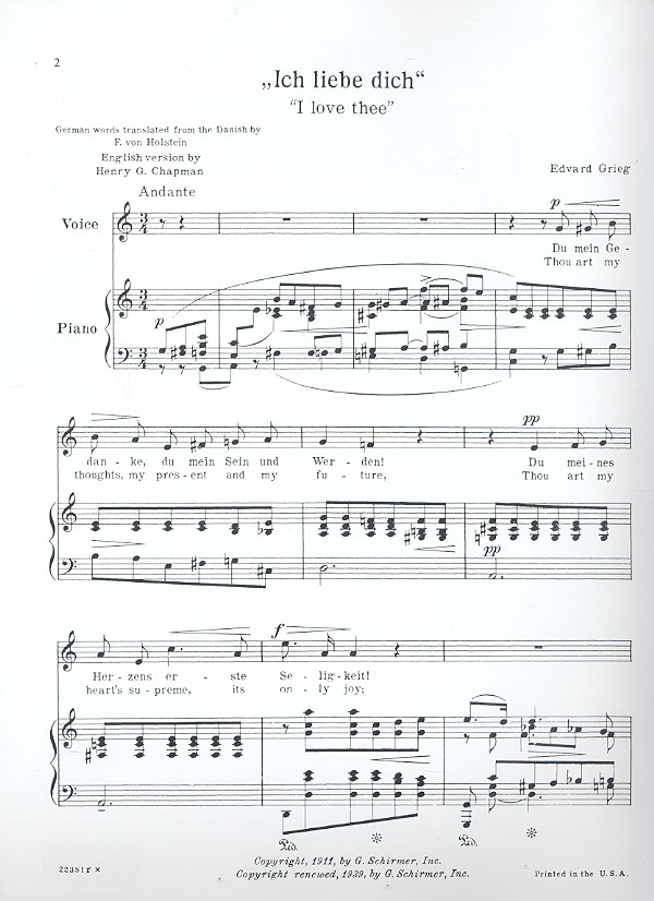 I love thee (C major)