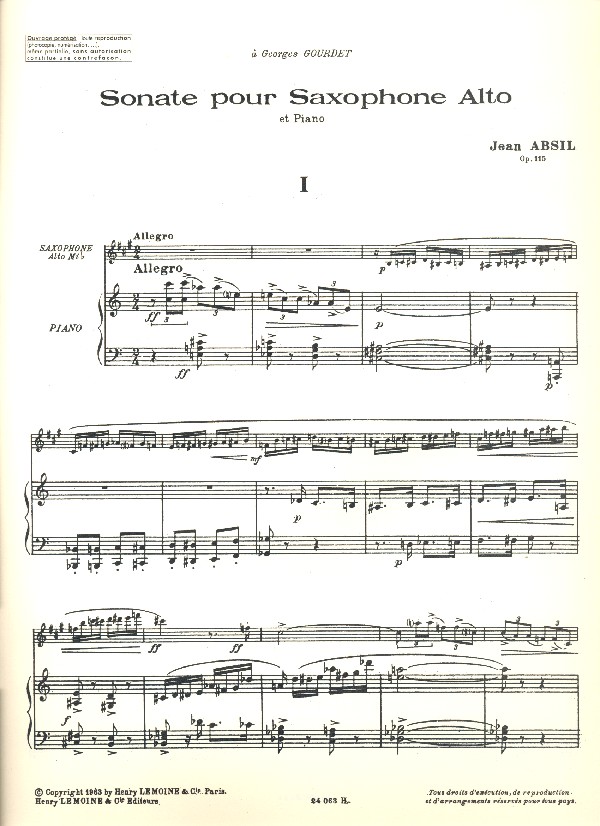 Sonate op.115 pour