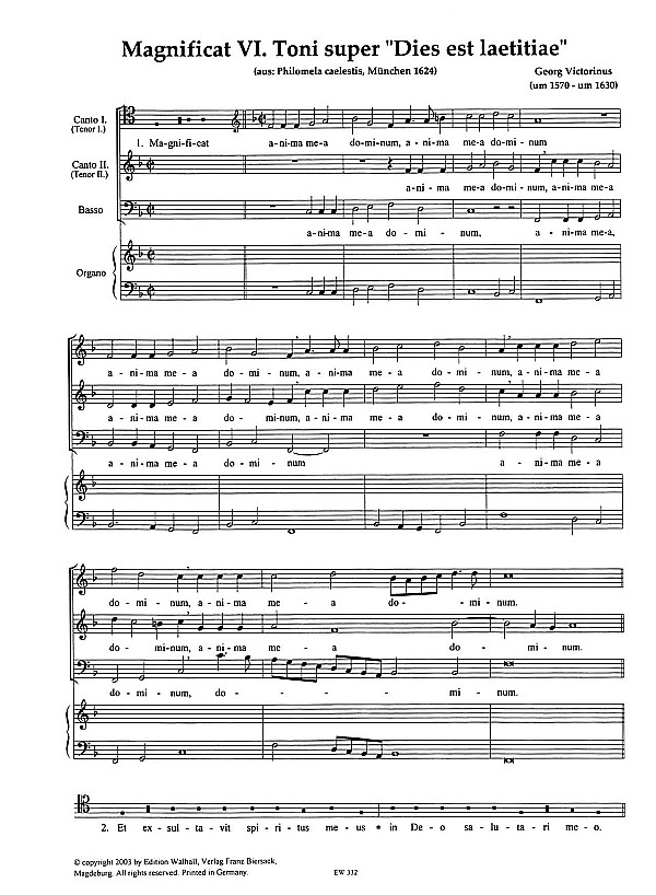 Magnificat vi. toni super