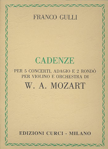 Cadenze per 5 concerti, adagio e 2 rondo