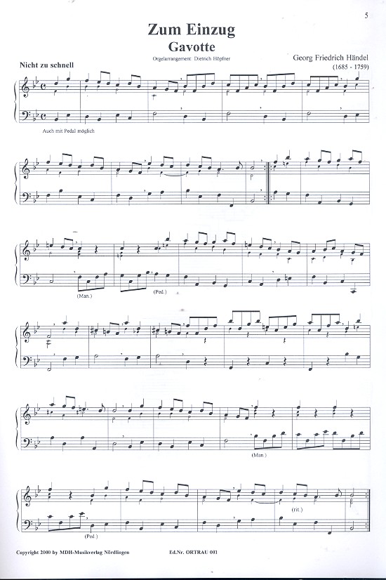 Orgelmusik zur Trauung Band 1