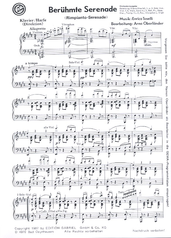 Berühmte Serenade
