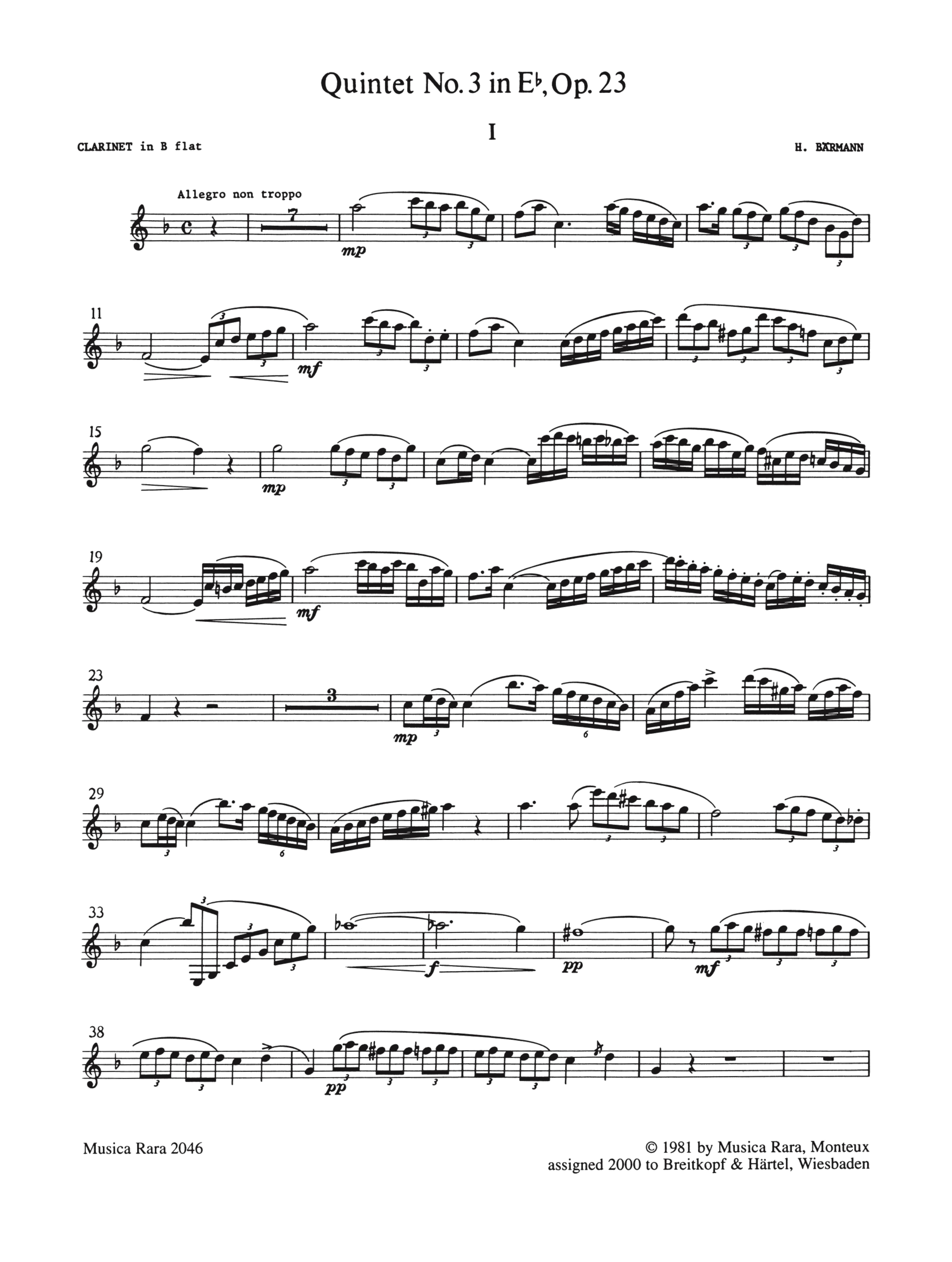 Quintett Es-Dur op.23