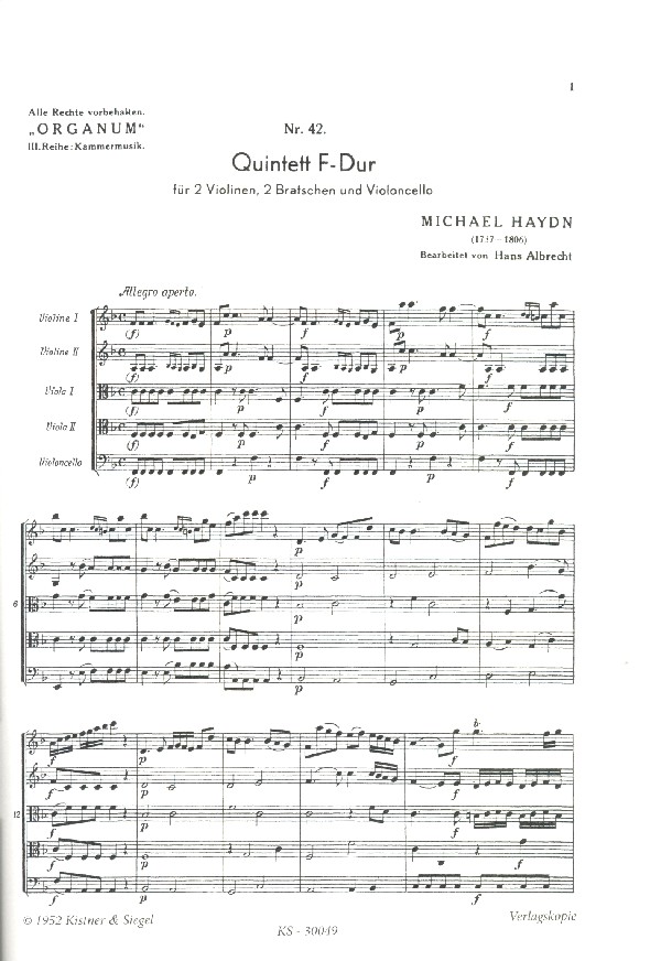 Quintett F-Dur