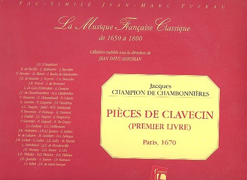 Pièces de clavecin vol.1 Faksimile
