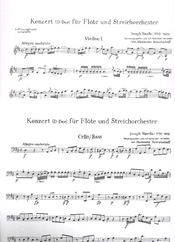 Konzert D-Dur Hob.VIIF:1