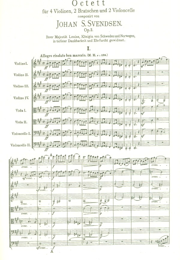 Oktett op.3 für 4 Violinen,
