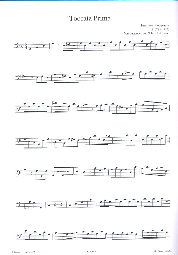 12 Toccaten für Violoncello