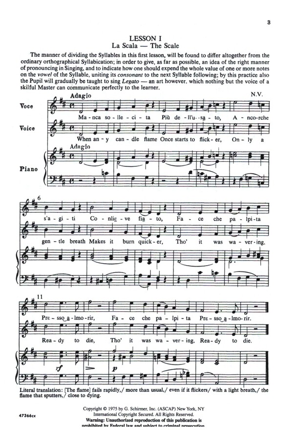 Practical Method of Italian Singing