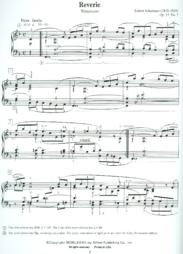 Träumerei op.15,7 for piano