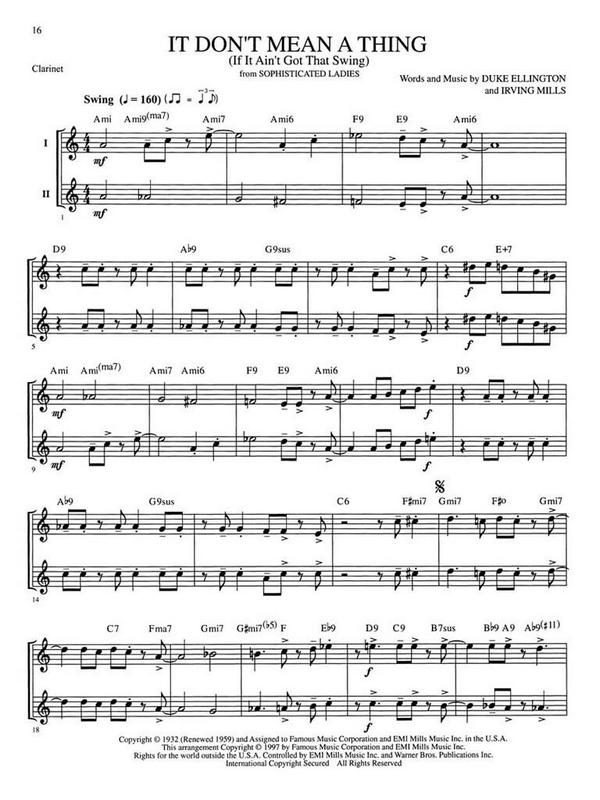 Great Jazz Duets: for 2 clarinets