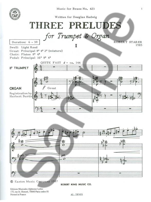 3 PRELUDES FOR TRUMPET