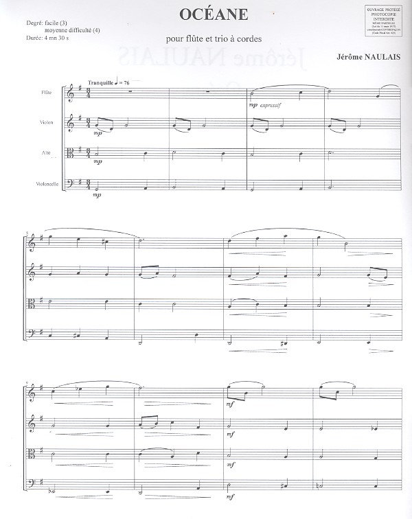Oceane pour flûte, violon,
