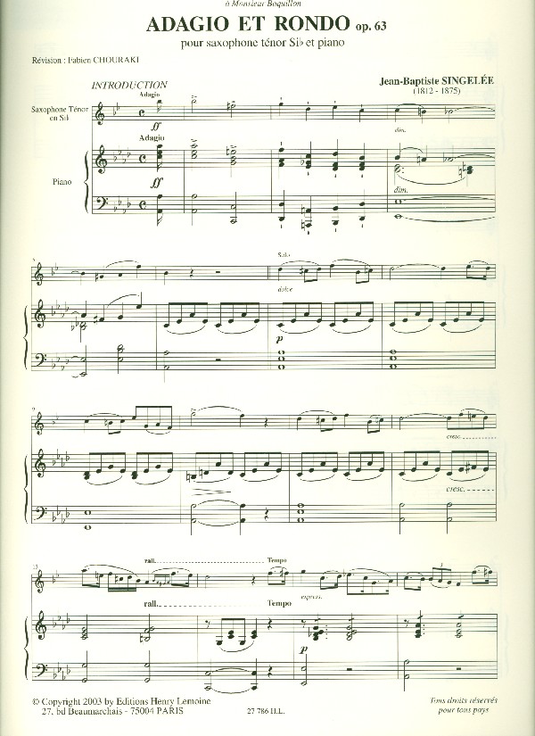 Adagio et rondo op.63 pour