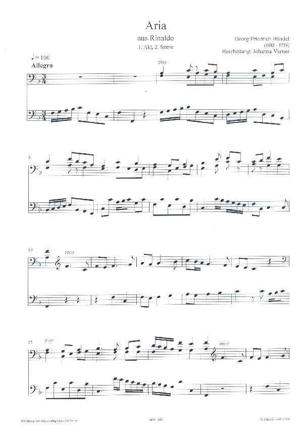 Rinaldo für 2 Violoncelli